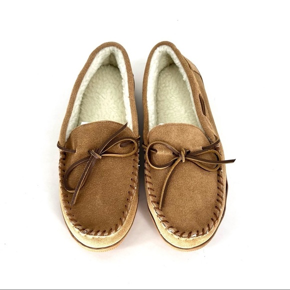 KINGSIZE Men's SUEDE TRACKER SLIPPERS Tan- Size 9 EW - Picture 3 of 8